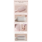 White Innovative Self-Cleaning Cushion Hairbrush - Retractable Bristle Detangling & Scalp Massager