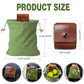 Black Collapsible Canvas Foraging Pouch - Hands-Free Belt Bag for Hiking & Camping Activities