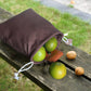 Black Collapsible Canvas Foraging Pouch - Hands-Free Belt Bag for Hiking & Camping Activities