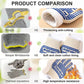 Blue and White Extreme Heat Resistant BBQ Gloves - Cut-Resistant Oven Mitts with Non-Slip Silicone Grip