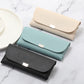 Black Sleek PU Leather Eyeglass Pouch Set (3-Pack) - Slim Protective Case for Sunglasses