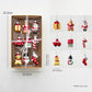 Style B Colorful Whimsical Miniature Glass Christmas Ornament Set - 9pc Retro Holiday Collection
