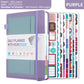 Purple A5 PU Leather Agenda for Productivity & Time Management-Undated Daily & Hourly Planner Pro