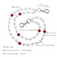 Red and White Bling Rhinestone Beaded Wallet Chain - Double Layer Hip Hop Trouser Chain Jean Accessory(45g）