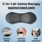 Dark Grey 3-in-1 Heated Back Stretcher with Vibration Massage & Traction Lift — Memory Foam Lumbar Support Cushion for Home Therapy and Pain Relief