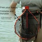 Red High Strength Large Landing Net - Fishing Net with Foldable Handle and Soft Rubber Netting, Dip Net for Fishing, Ideal for Boat, Pier, River Angling
