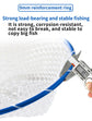 Red High Strength Large Landing Net - Fishing Net with Long Foldable Handle and Soft Rubber Netting, Dip Net for Fishing, Ideal for Boat, Pier, River Angling
