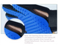 3 Pairs Blue Pet Grooming Gloves for Dogs & Cats - Deshedding, Bathing & Massage Brush