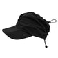 Black Foldable Packable Visor Cap for Women, Quick Dry Outdoor Running Sport Sun Protection Hat