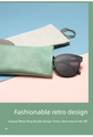2 Pcs Green Portable Eyeglasses Pouch with Keychain Snake Skin Pattern Soft Sunglasses Bag Fashion Myopia Glasses Case