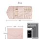 Blue Portable Jewelry Roll Bag Travel Organiser High-End Delicate Accessories Necklace Earring Ring Storage(Jewelry is not included)