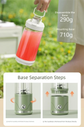Green Portable Automatic Rechargeable Blender Wireless Juicer Mini Ice Crusher for Smoothies & Shakes