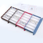 Grey Multi-Compartment Glasses Storage Box Dust-proof Fabric Eyewear Display Organiser with Snap Closure