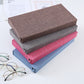 Brown Multi-Compartment Glasses Storage Box Dust-proof Fabric Eyewear Display Organiser with Snap Closure