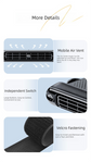 Black and Wood grain pattern Car Seat Back Headrest Fan USB Powered Dual Turbine Bladeless Cooling Fan with 3 Speeds