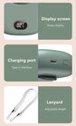 White Portable Bladeless Neck Fan with Waist Clip & Digital Display USB Rechargeable Mini Fan