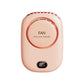 Pink Portable Bladeless Neck Fan with Waist Clip & Digital Display USB Rechargeable Mini Fan