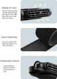 Black Car Seat Back Headrest Fan USB Powered Turbine Cooling Fan with 3 Adjustable Speeds