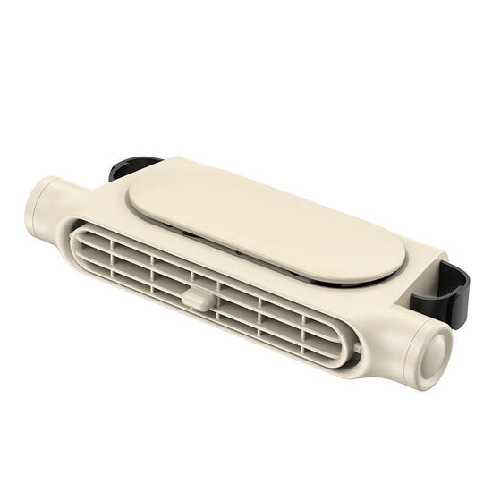 Beige Car Seat Back Headrest Fan USB Powered Turbine Cooling Fan with 3 Adjustable Speeds
