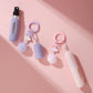 Blue 3 Pack Plush Perfume Atomiser Keychain - 5ml Portable Refillable Spray Bottle with Pom Pom Bag Charm