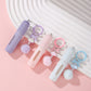 3 Pack Plush Perfume Atomiser Keychain - 5ml Portable Refillable Spray Bottle with Pom Pom Bag Charm Random color