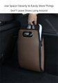Black Premium Car Under-Seat Shoe Organiser Box - PVC Leather Storage Case with Anti-Slip Velcro Fixation - Space Saving Vehicle Interior Solution