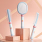 Blue 3-Piece Aesthetic Hair Brush Set - Detangling Air Cushion & Volumising Roller Comb with Hidden Cleaning Claw - Scalp Massage Styling Kit