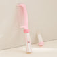 Pink 3-Piece Aesthetic Hair Brush Set - Detangling Air Cushion & Volumising Roller Comb with Hidden Cleaning Claw - Scalp Massage Styling Kit