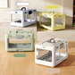 Yellow Premium Foldable Pet Carrier Crate - Breathable Aviation Travel Box for Cats & Small Dogs up to 10kg - Portable Car & Flight Transport Case