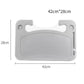 Grey Portable Car Steering Wheel Tray - 2-in-1 Dual Sided Laptop Desk & Food Table with Cup Holder - Universal Auto Interior Accessory for Travel & Mobile Work