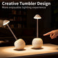 Green Creative Tumbler LED Night Light - Rechargeable RGB Desk Lamp with Remote Control - Height Adjustable, Brightness Adjustable, Bedside Ambient Light