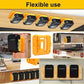 Yellow 5 Pack Battery Mount Holder for Dewalt 18V 20V 60V Lithium Batteries - Heavy Duty ABS Wall Storage Rack - Workshop Garage Organiser