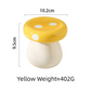 Yellow Stylish Mushroom Ceramic Toothpick Holder and Cotton Swab Jar for Home Kitchen Table Decor(Excluding cotton swabs, dental floss, etc.)