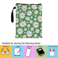 Blue Floral pattern book cover with zippered pocket - Lightweight polyester book cover, suitable for books and tablets(FBS001)
