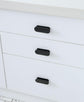 Black 10-Pack No-Drill Window Handle Cabinet Pulls - Adhesive Mounting for Easy Installation
