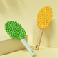 Yellow Pet Durian Massage Comb 2-Pack - Cat Deshedding Brush with Dual-Sided TPR Design for Soft Skin and Fur Cleaning