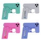 2 Pcs Pink Mini Foldable Phone Water Gun - Portable Dual-Nozzle Spray Toy for Summer Fun and Stress Relief