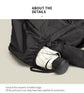 Black Large Capacity Nylon Tote Bag - Water Resistant Casual Shoulder Bag for Daily Use and Outdoor Activities