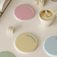 2 Pcs Yellow Quick-Dry Natural Diatom Mud Coaster - Absorbent Bathroom Sink Mat for Kitchen and Washroom Use