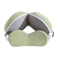 Brown and Grey 3-in-1 Foldable Sleep Eye Mask with Neck Pillow - Compact Travel Pillow for Airplane, Office Naps and Restful Sleep