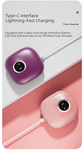 Purple Portable Sonic Wave Contact Lens Cleaner with LED Makeup Mirror - Automatic Electric Lens Cleaning Case for Daily Use