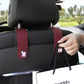 Brown Car Multi-Functional PU Leather Hook with Crystal Decoration – Hidden Storage Hook for Front and Rear Seats (Set of 2)