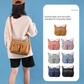 Pink Multi-Pocket Lightweight Nylon Crossbody Bag – Stylish, Functional, and Spacious Shoulder Bag for Women