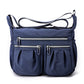 Dark Blue Multi-Pocket Lightweight Nylon Crossbody Bag – Stylish, Functional, and Spacious Shoulder Bag for Women