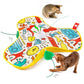Yellow Interactive Cat Toys Rechargeable,Moving Concealed Feathers,Real Mouse Squeaky,Touch Activated Cat Kitten Toy Exercise Toys for Indoor Bored Adult Cats