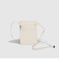 Beige Minimalist Lightweight Nylon Crossbody Phone Bag - Compact & Stylish for Women
