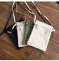 Dark Beige Minimalist Lightweight Nylon Crossbody Phone Bag - Compact & Stylish for Women