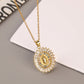 European & American Fashion Geometric Square Pendant Necklace Set – Rose Gold Plated Copper with Zirconia, 2-Piece Layered Lockbone Chain