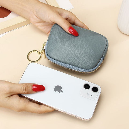 Black Stylish Mini Zipper Wallet for Women – Compact PU Coin Purse with Key Ring & Card Storage (3-Pack)