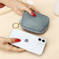 Claret Stylish Mini Zipper Wallet for Women – Compact PU Coin Purse with Key Ring & Card Storage (3-Pack)